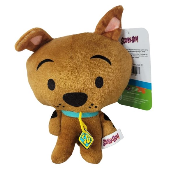 NWT Warner Brothers Scooby Doo Chibi Plush Brown 7" Big Head 2022 Toy Factory - Picture 1 of 12